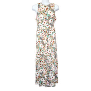 Fourteenth Place Floral Dune Multi Bouquet Cutout Sleeveless Midi Dress